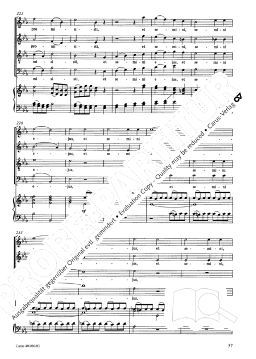Requiem in C minor 4-Part scores gallery preview page 58