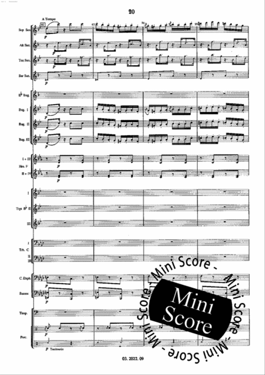 Hungarian Fantasy Fanfare Band scores gallery preview page 24