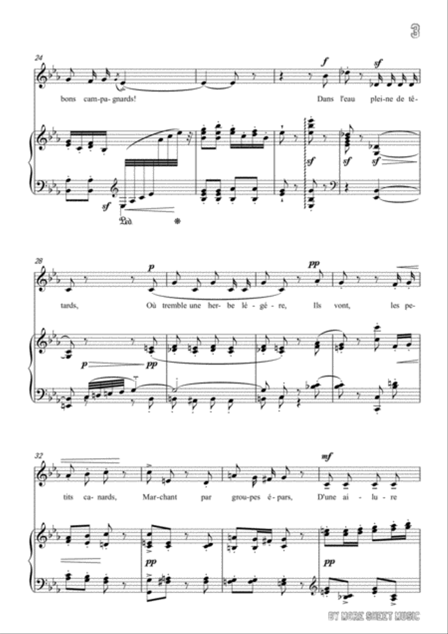 Chabrier-Villanelle des petits canards in E flat Major,for voice and piano Voice Solo scores gallery preview page 5