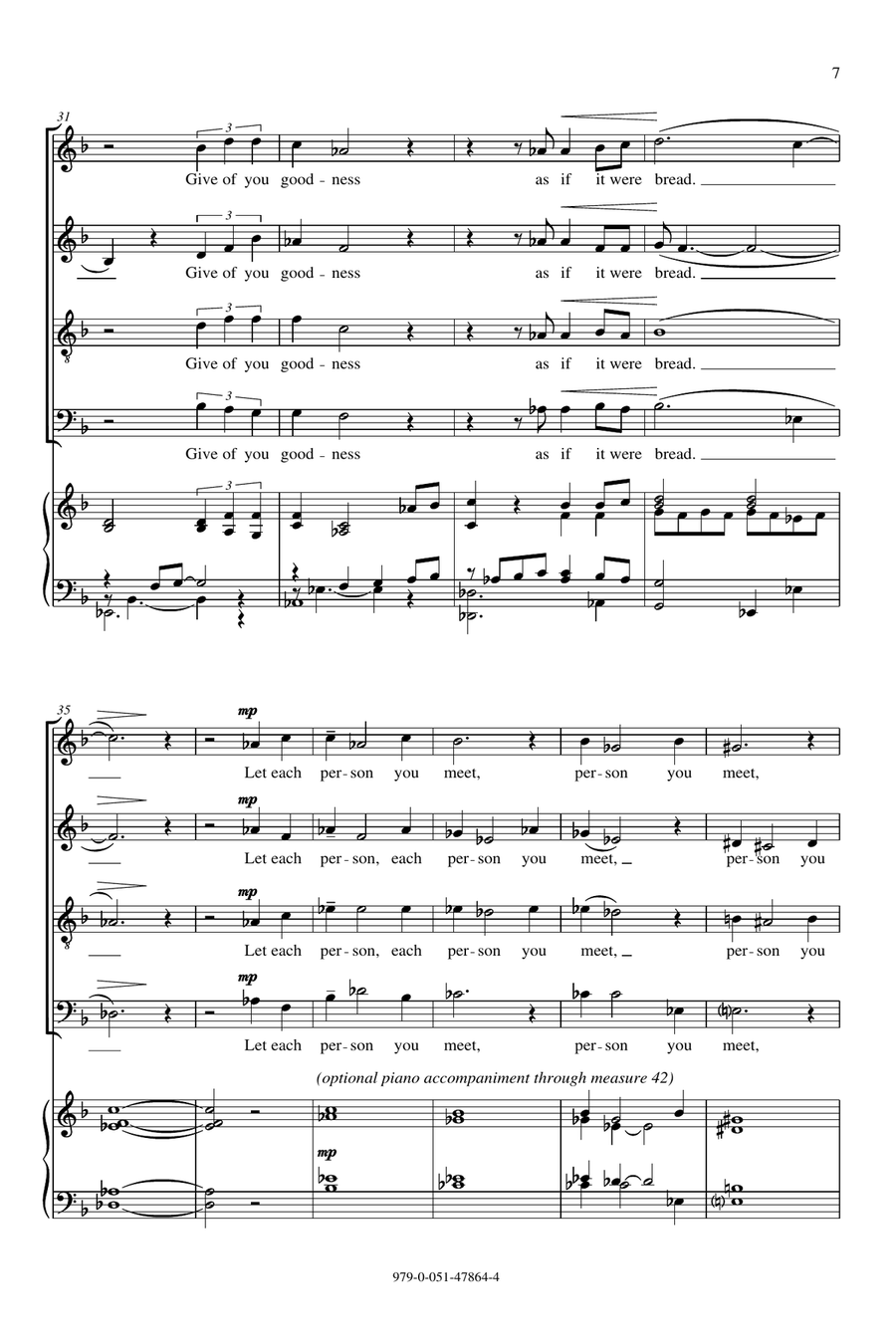 As You Set Out 4-Part scores gallery preview page 5