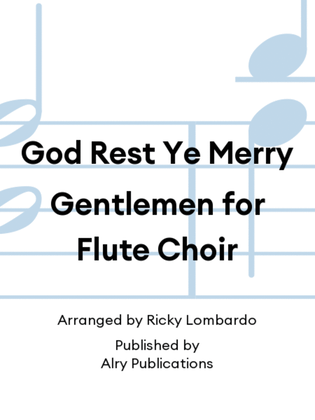 Book cover for God Rest Ye Merry Gentlemen for Flute Choir