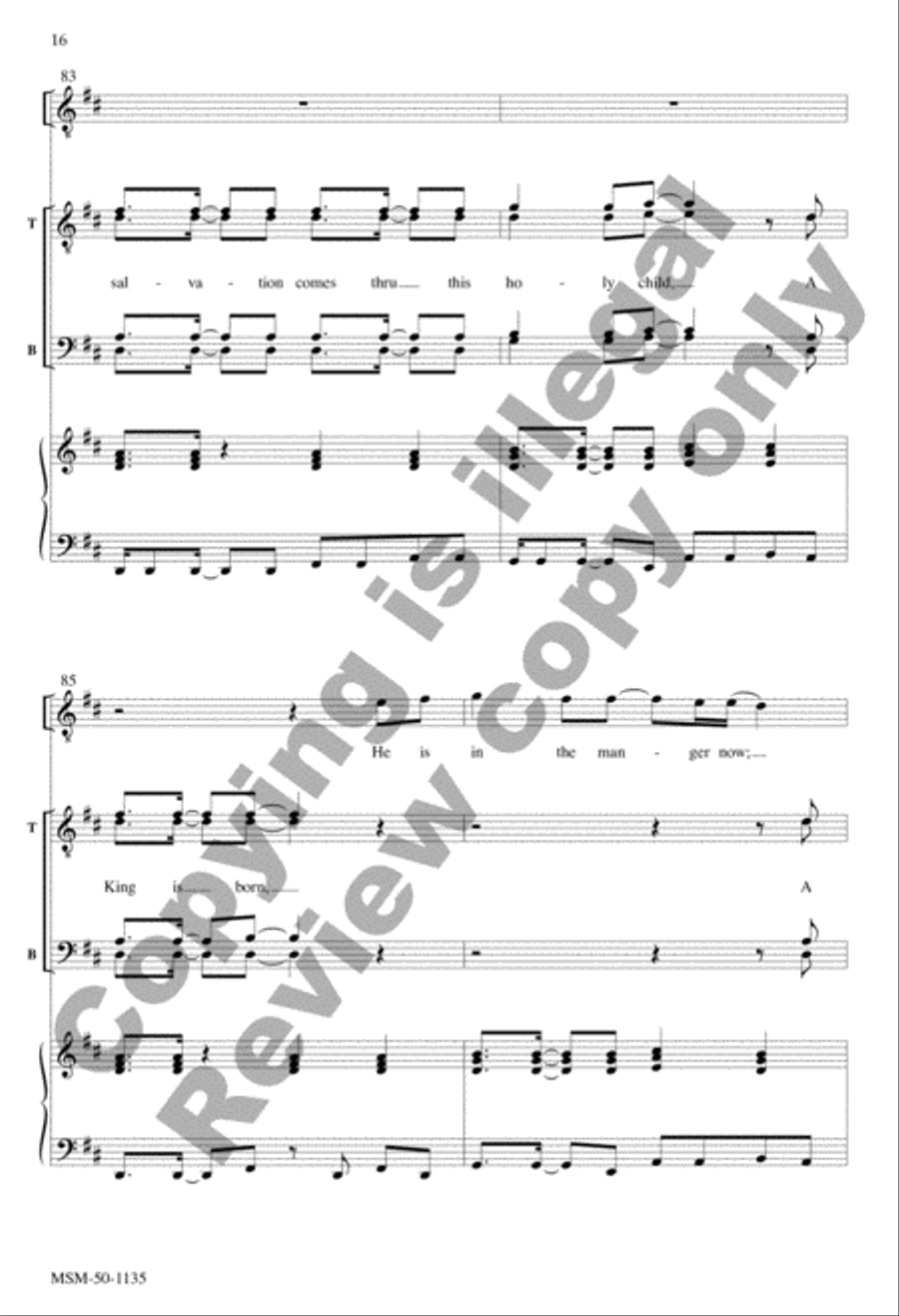A King Is Born (Choral Score) TTBB scores gallery preview page 16