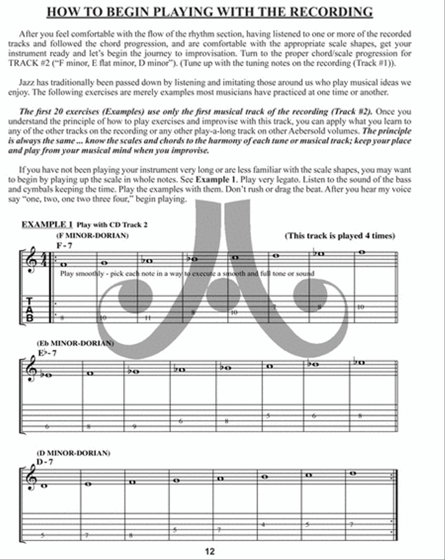 Volume 1 For Guitar - How To Play Jazz & Improvise image number null