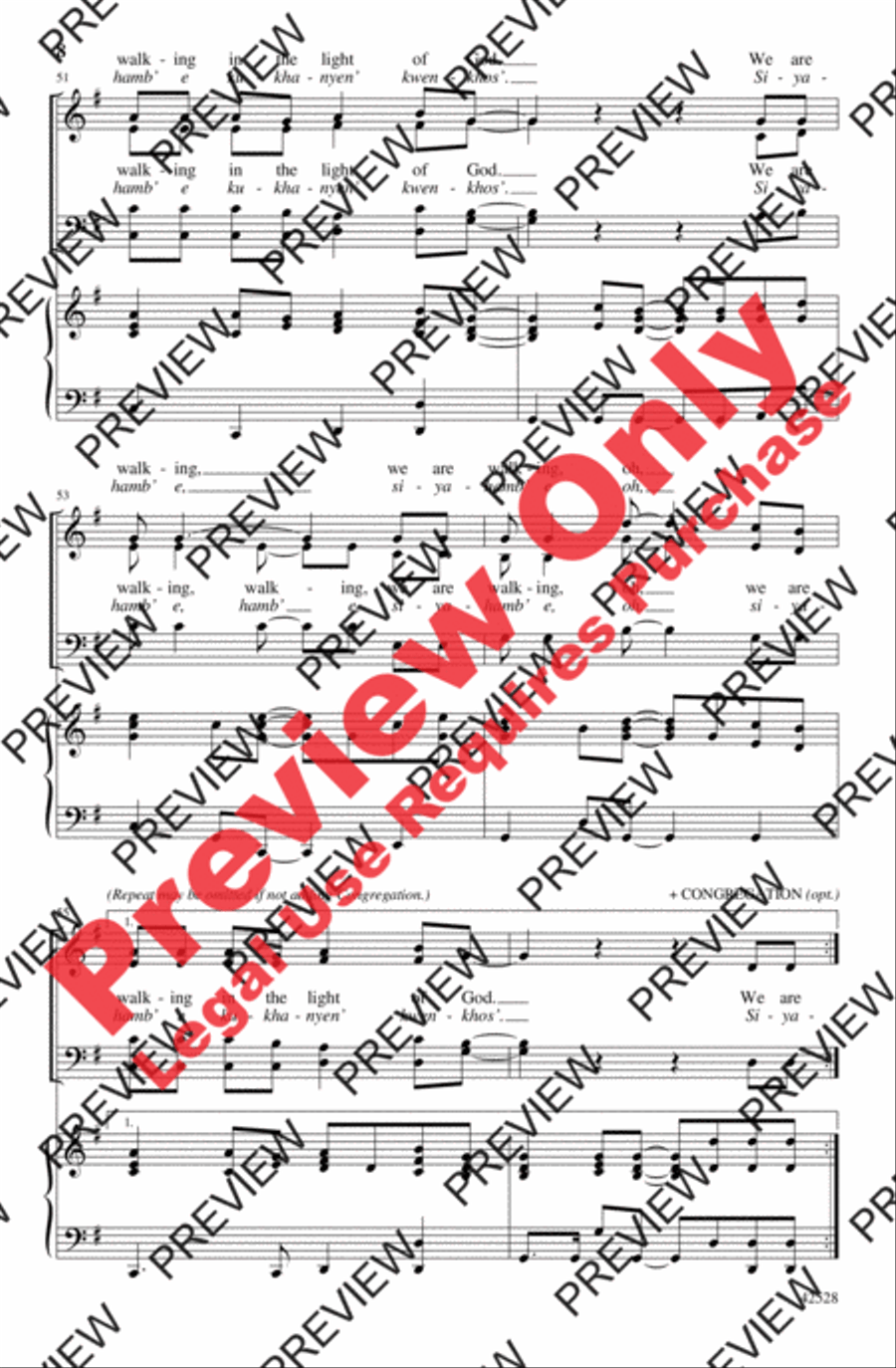 Walk in the Light Walk in the Light 4-Part scores gallery preview page 8