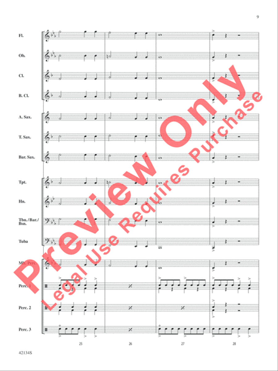 Warp Speed Concert Band scores gallery preview page 9