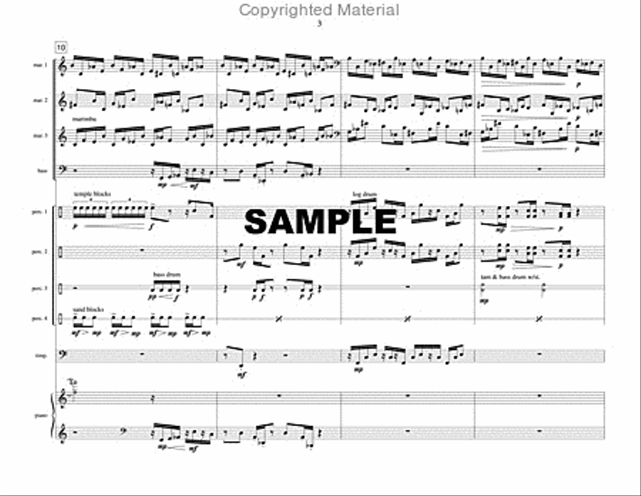HammerStrength (score only) Percussion Ensemble scores gallery preview page 4