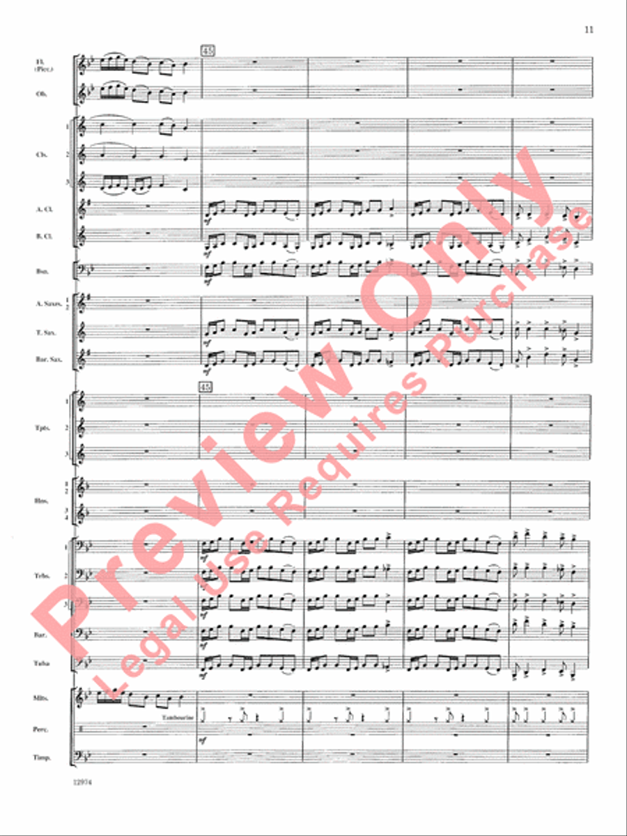 Cumberland Cross Concert Band scores gallery preview page 12