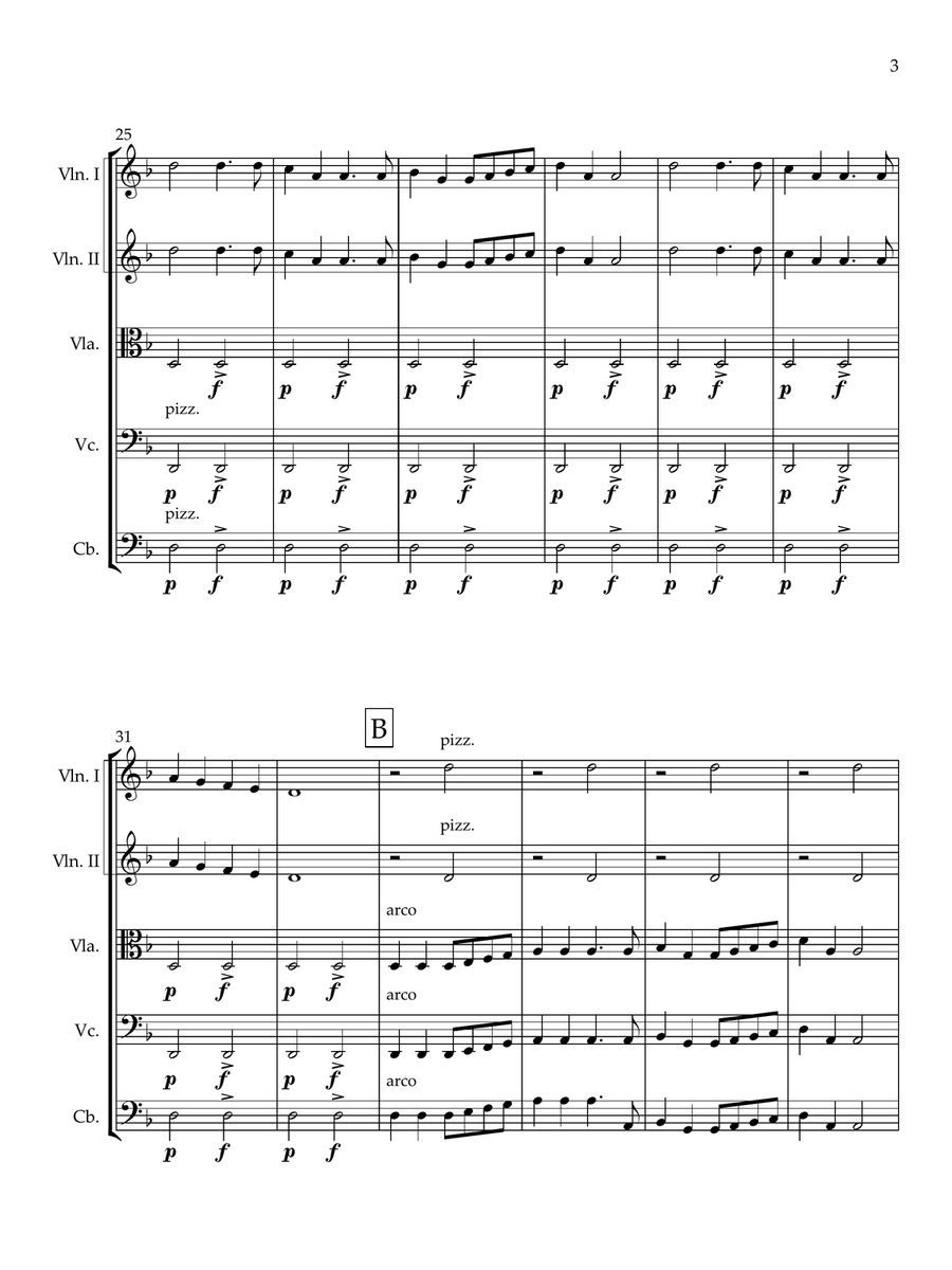 The Wellerman for easy string Orchestra with optional solos String Orchestra scores gallery preview page 3