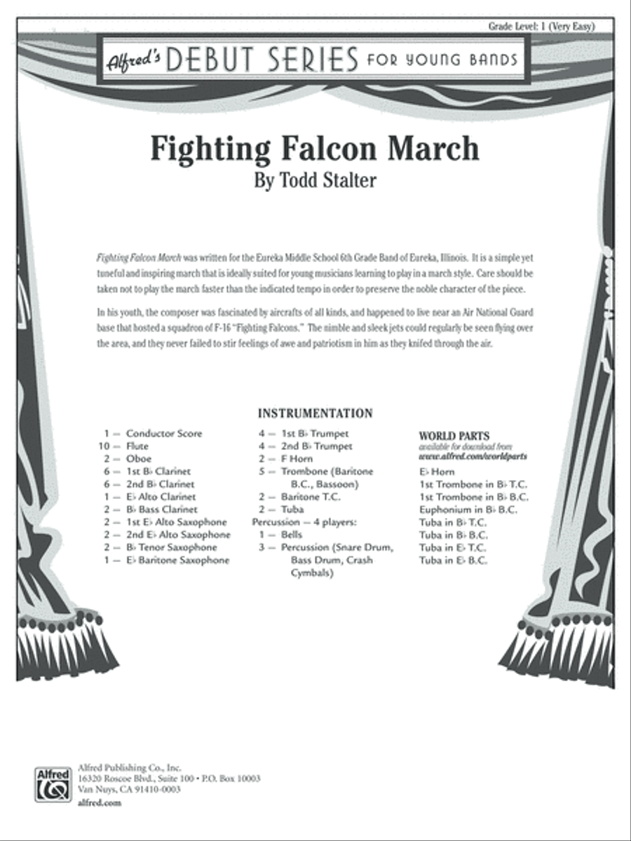 Fighting Falcon March: Score Concert Band scores gallery preview page 1