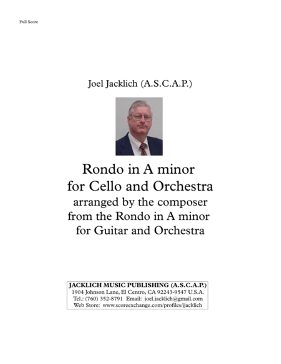 Rondo in A minor for Cello and Orchestra Chamber Orchestra scores gallery preview page 1