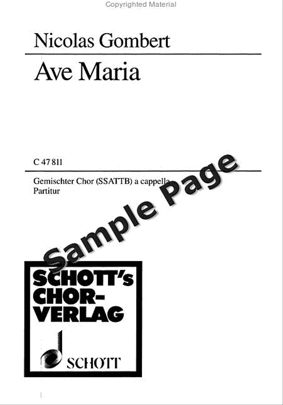 Ave Maria Ssattb Ave Maria Ssattb 4-Part scores gallery preview page 2