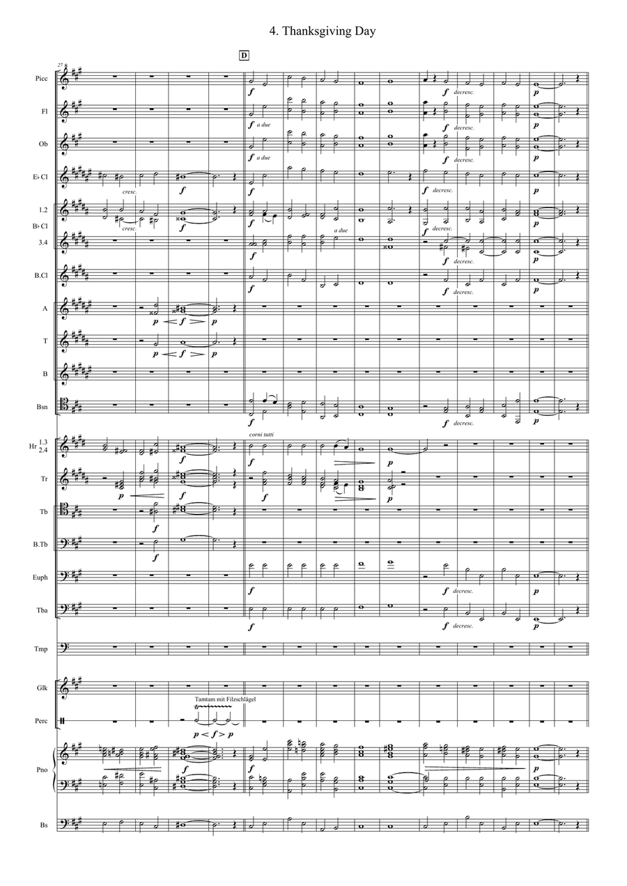 Thanksgiving Day Concert Band scores gallery preview page 3