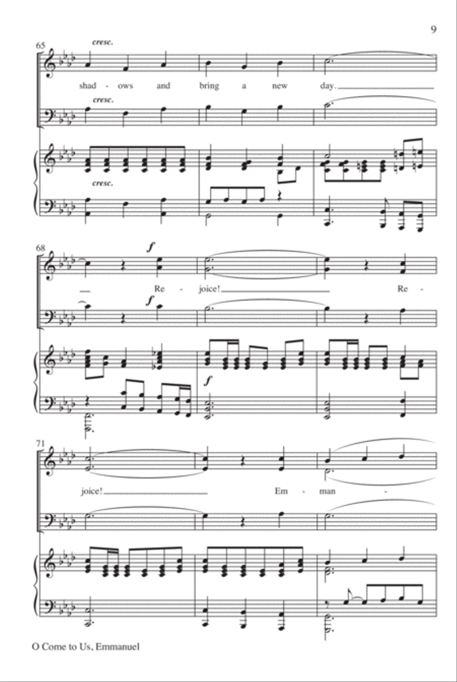 O Come to Us, Emmanuel 3-Part scores gallery preview page 10