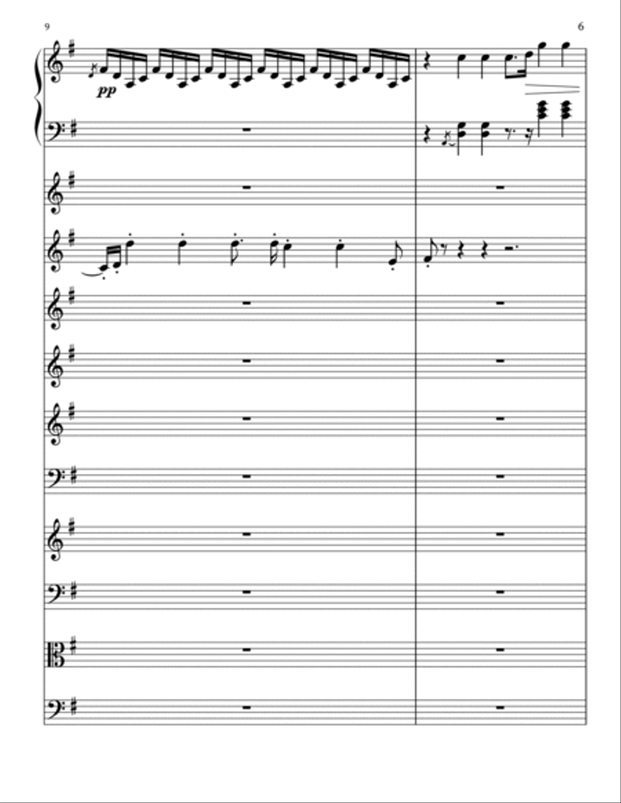 Concerto for Pianoforte and Orchestra no. 4 ''Afrika'' in G minor, op. 25 - III. Allegretto Moderato Clarinet scores gallery preview page 6