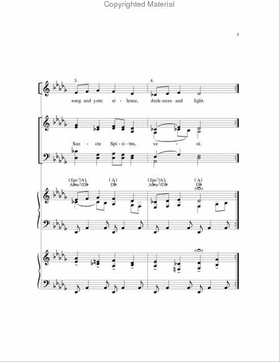 The Song and the Silence 4-Part scores gallery preview page 3
