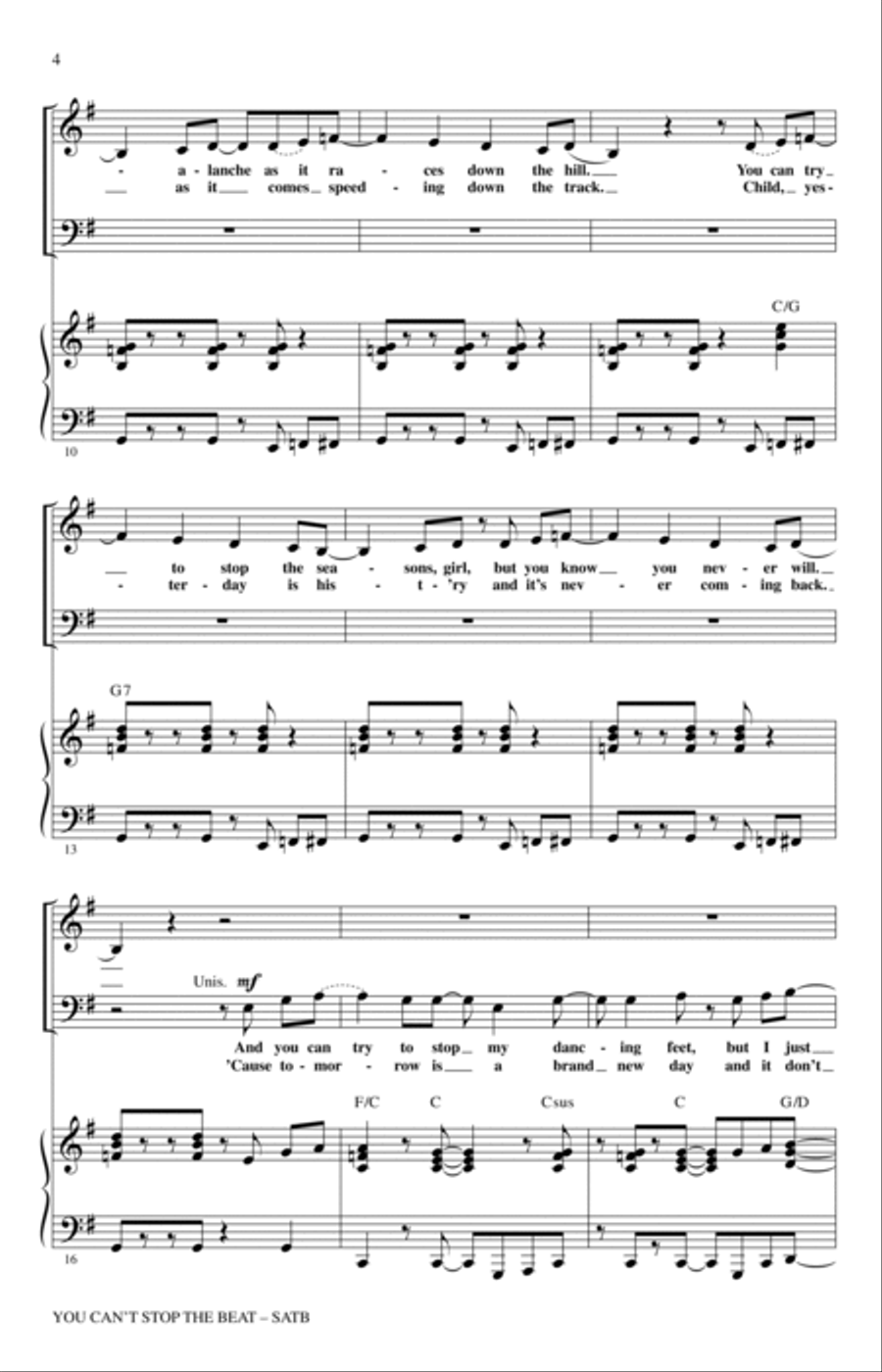 You Can't Stop The Beat (from Hairspray) (arr. Roger Emerson) 4-Part scores gallery preview page 2
