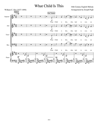 What Child Is This (SATB+ Piano)