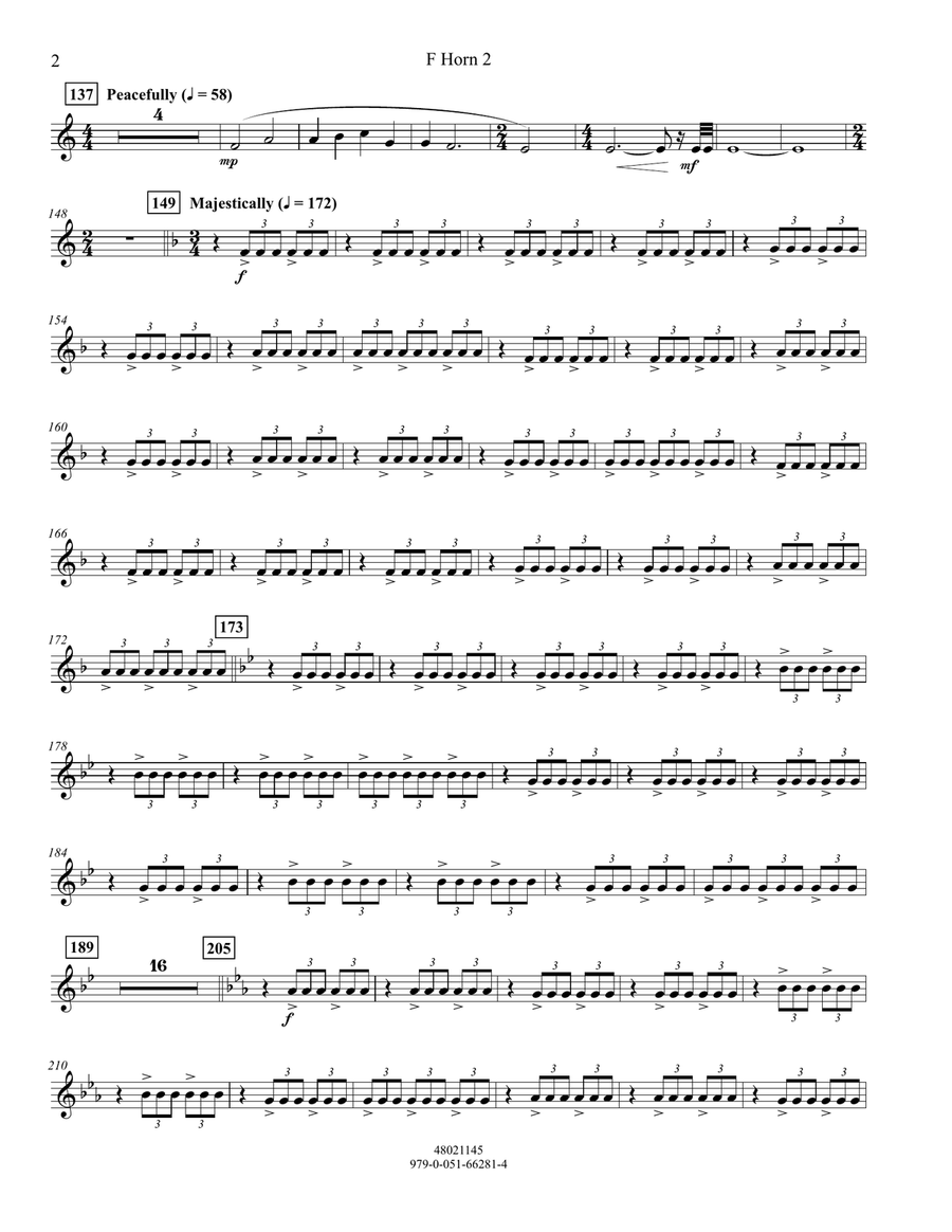 Meridian - F Horn 2 Meridian - F Horn 2 Concert Band scores gallery preview page 2