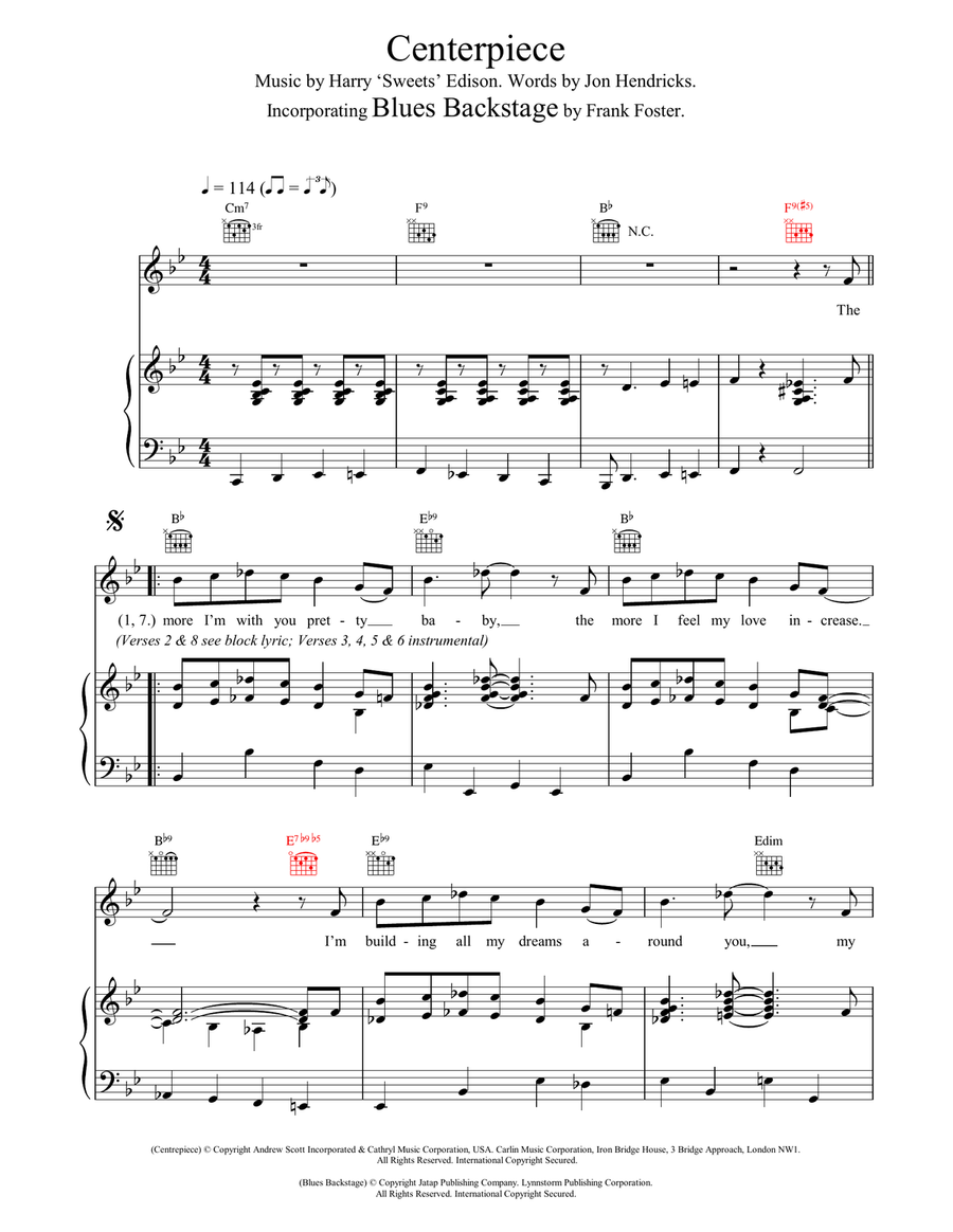 Centerpiece / Blues Backstage Acoustic Guitar scores gallery preview page 1
