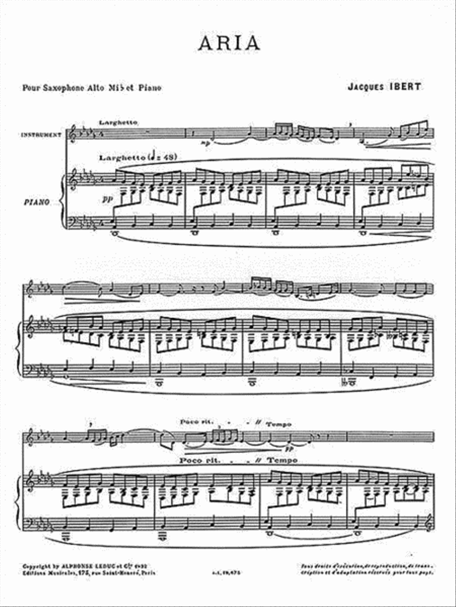 Aria Aria Alto Saxophone scores gallery preview page 2