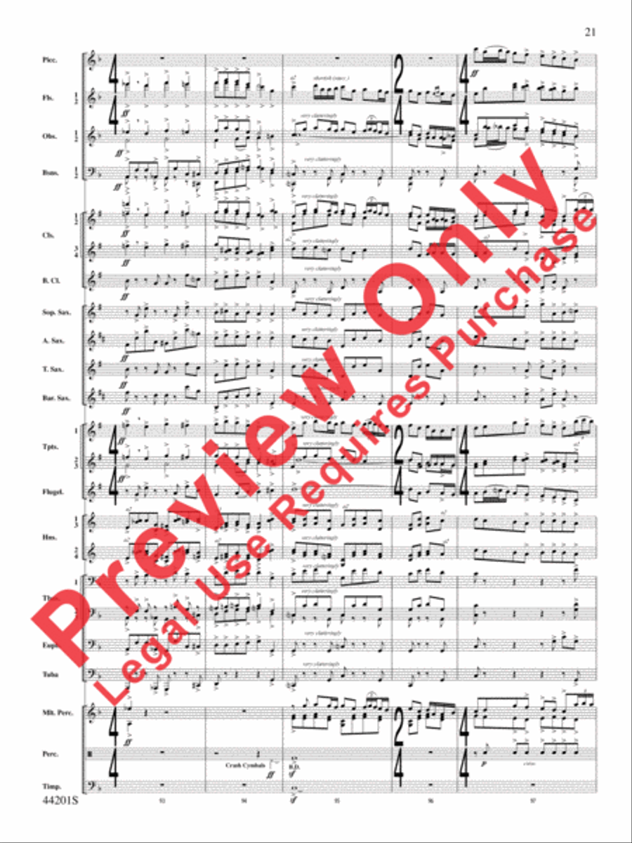 Handel in the Strand Concert Band scores gallery preview page 22