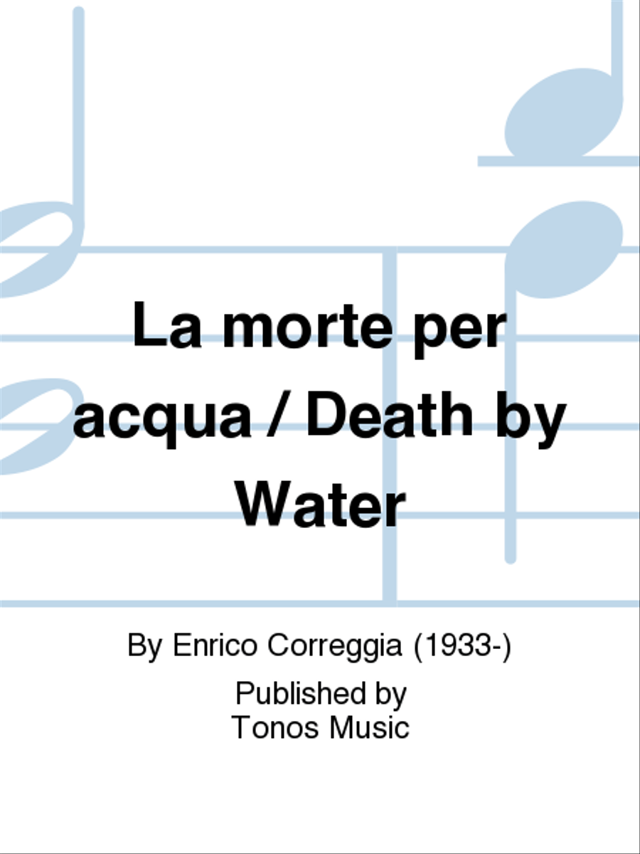 La morte per acqua / Death by Water La morte per acqua / Death by Water 4-Part scores gallery preview page 1