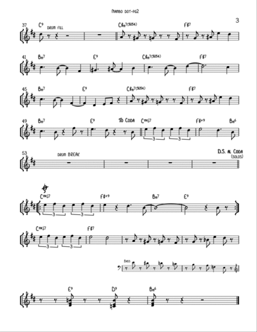 Mambo Dot Mambo Dot Piano scores gallery preview page 6