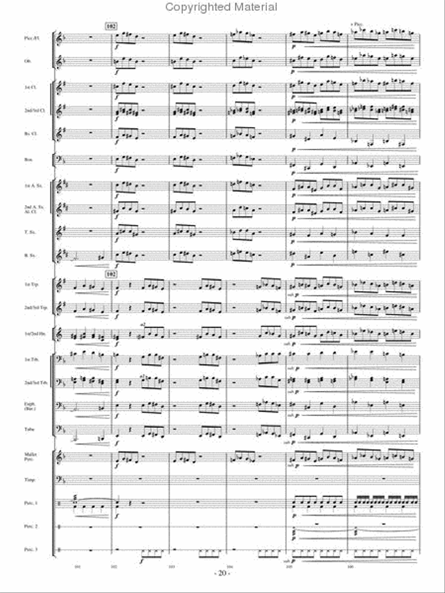 Quest of the Undaunted Knight Concert Band scores gallery preview page 19