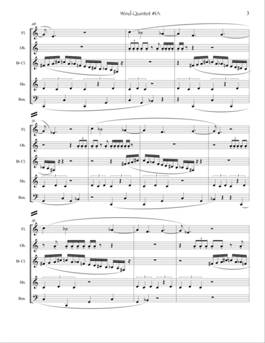 Wind Quintet #1A Woodwind Quintet scores gallery preview page 5