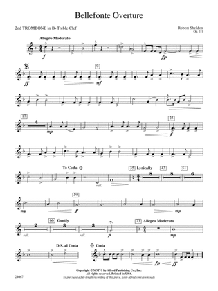 Bellefonte Overture: (wp) 2nd B-flat Trombone T.C.