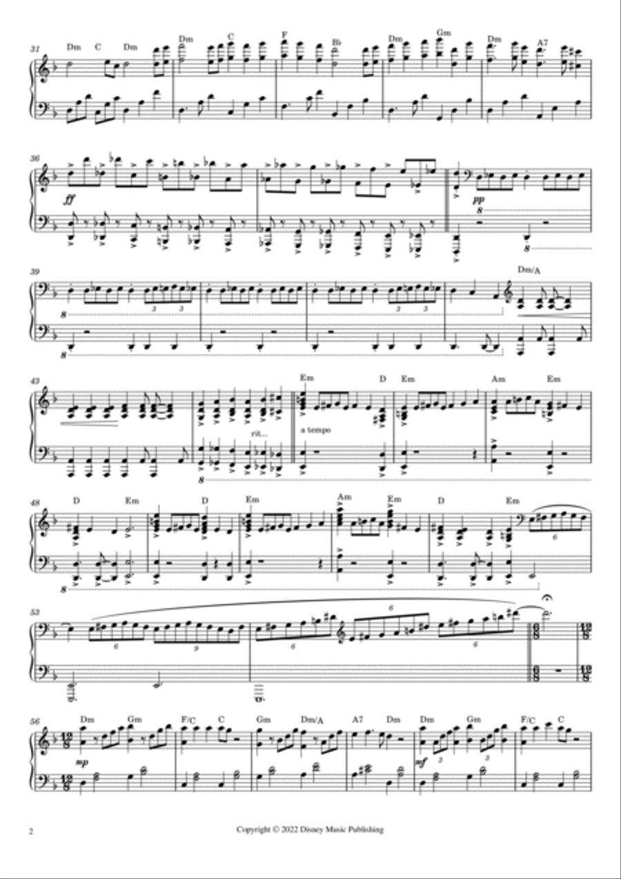 Pirates Of The Caribbean Piano Solo scores gallery preview page 2