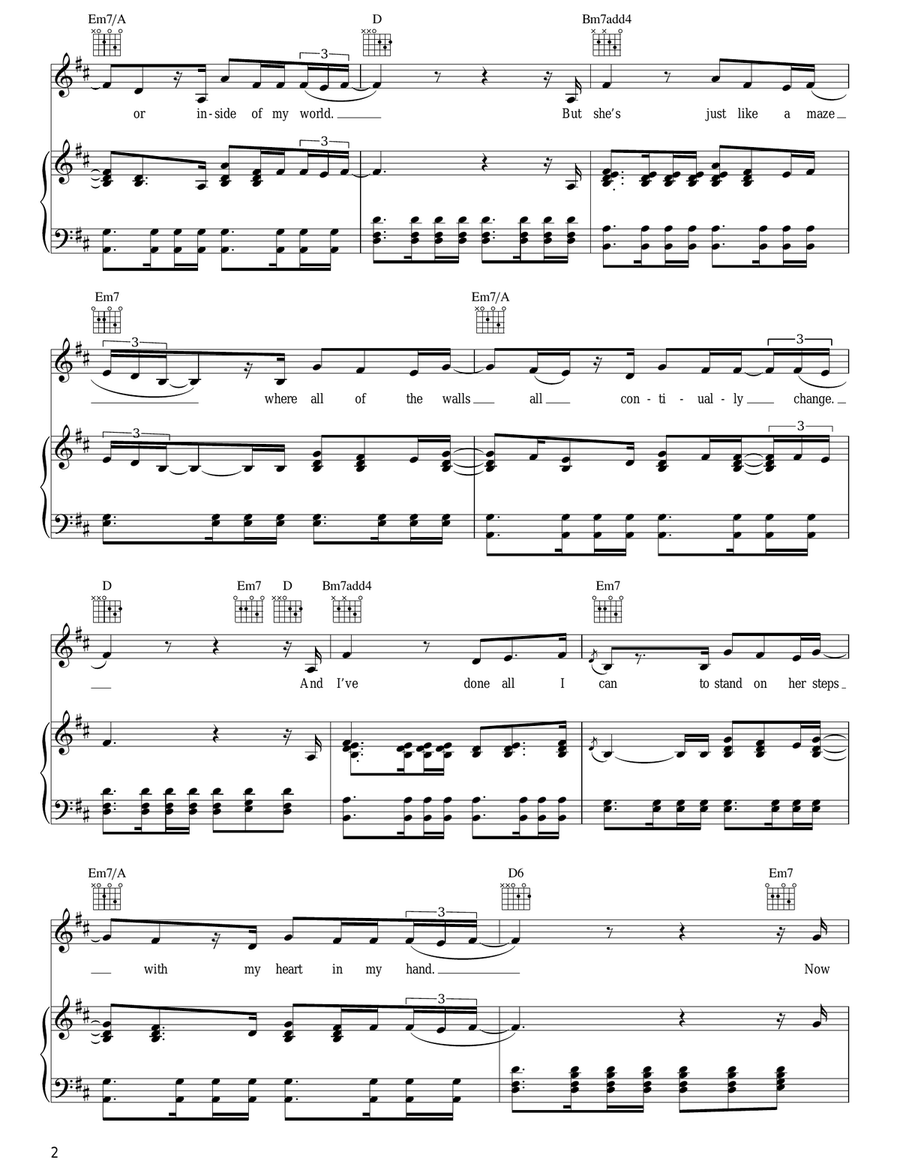 Daughters Piano, Vocal, Guitar scores gallery preview page 2