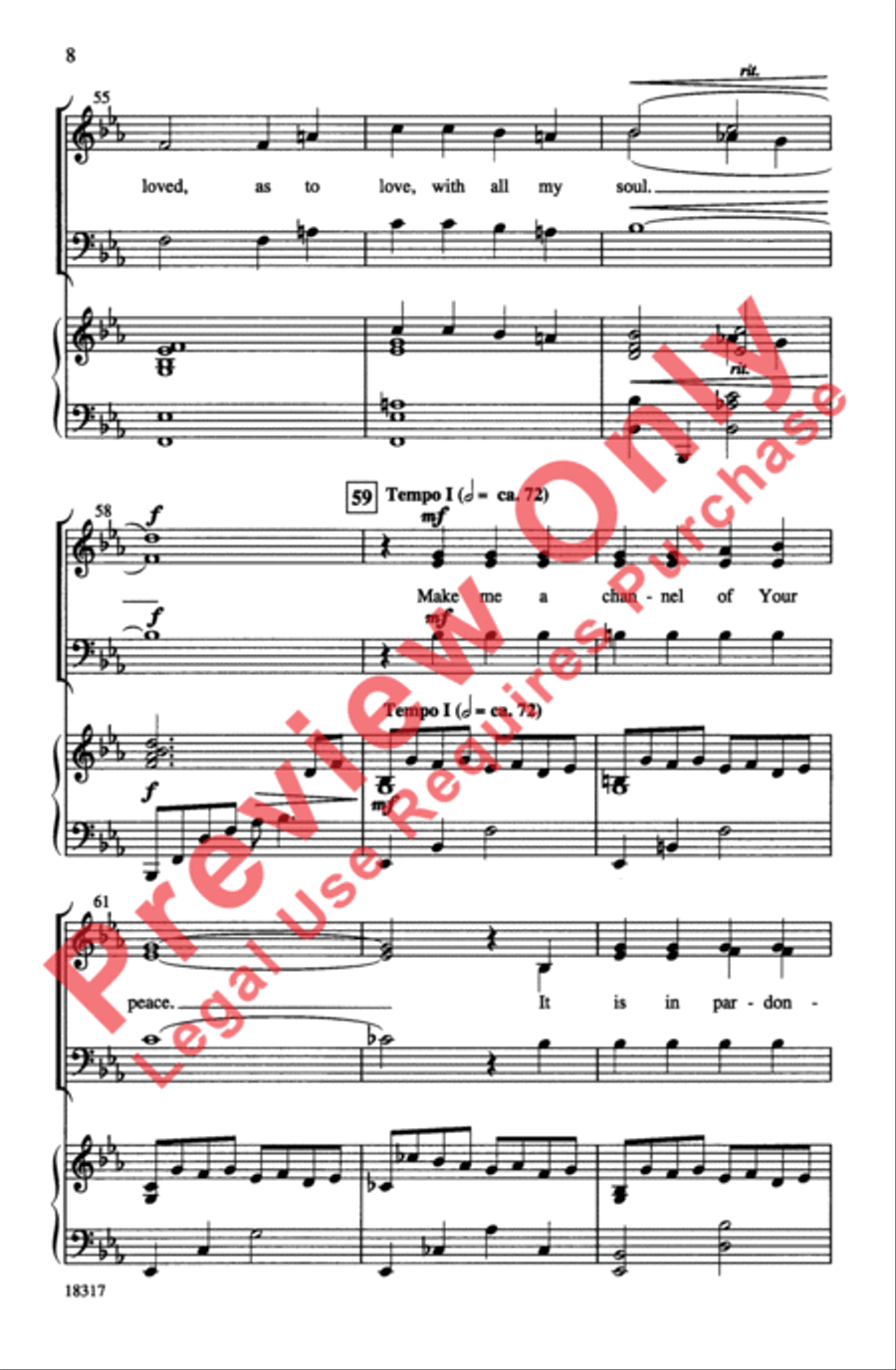 Make Me a Channel of Your Peace 3-Part scores gallery preview page 8