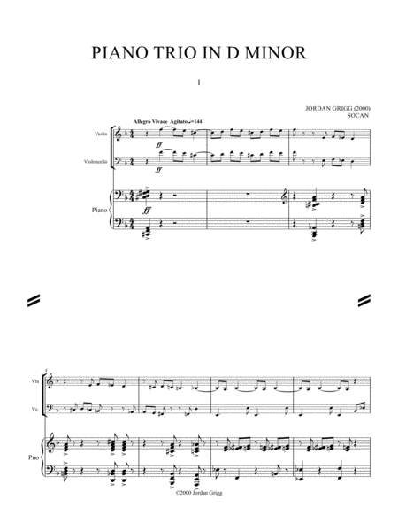Piano Trio (2000) Score and parts image number null