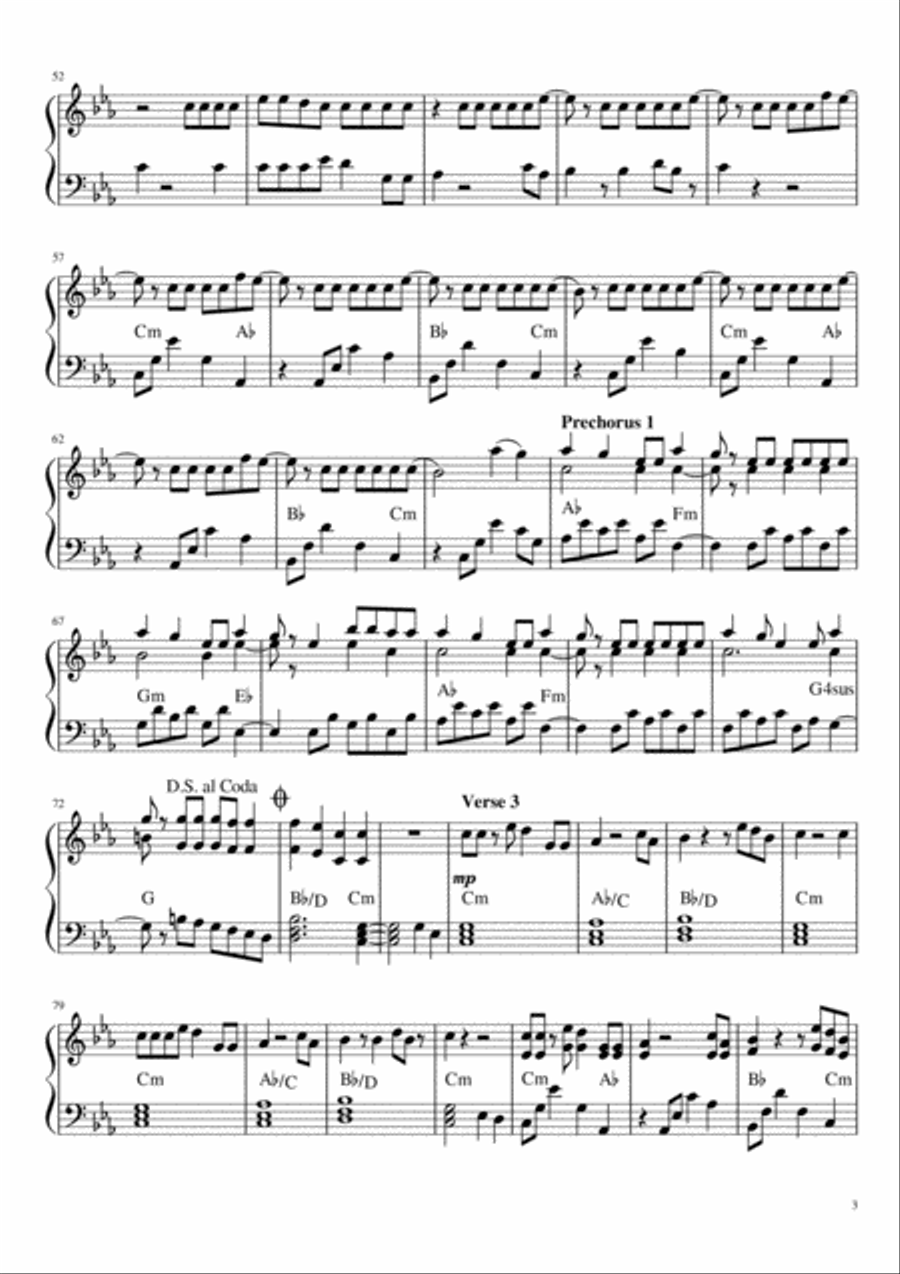 Nothing On You Voice scores gallery preview page 3