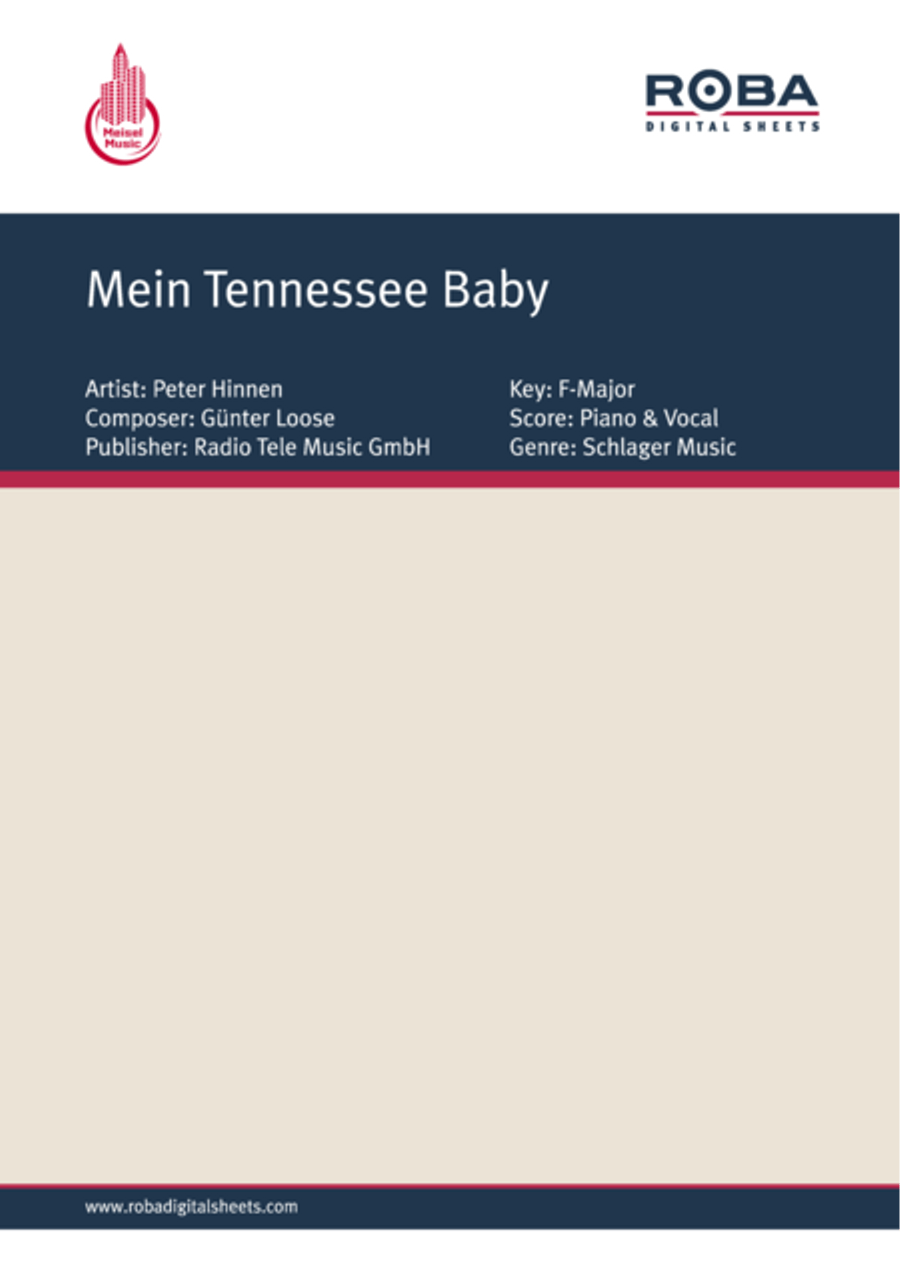 Mein Tennessee Baby Mein Tennessee Baby Piano, Vocal scores gallery preview page 1