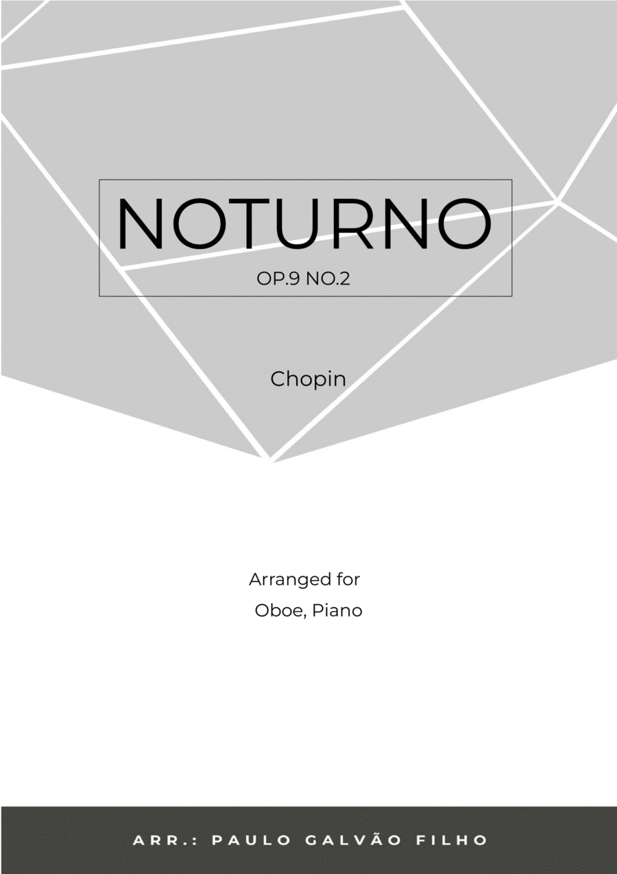 NOTURNO OP.9 NO.2 - CHOPIN - OBOÉ & PIANO Woodwind Duet scores gallery preview page 1