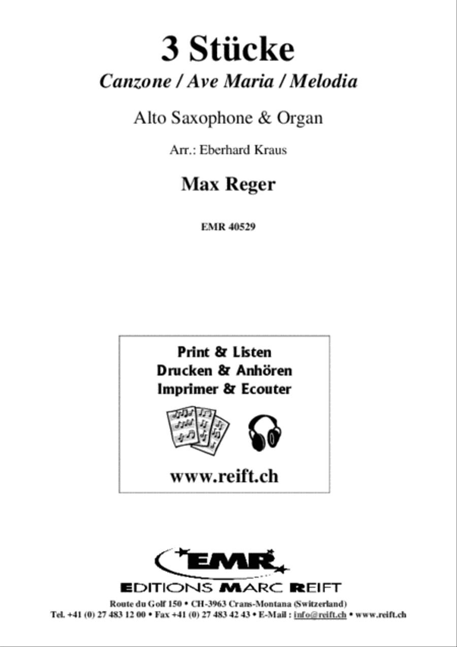 3 Stucke Alto Saxophone scores gallery preview page 2