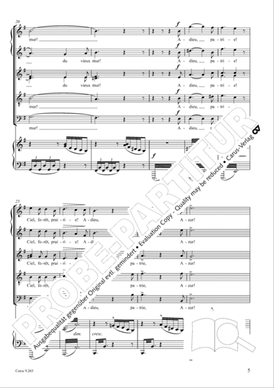 Chant de ceux qui s'en vont sur mer SSATB scores gallery preview page 6