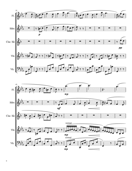 Souvenirs (Quintette, 3rd movement.) Clarinet - Digital Sheet Music