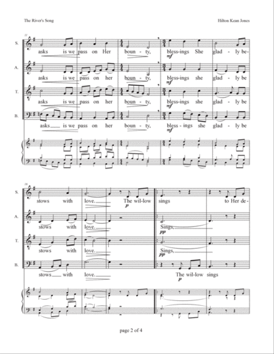 The River's Song The River's Song 4-Part scores gallery preview page 2