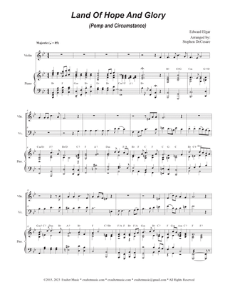 Book cover for Land Of Hope And Glory (Pomp and Circumstance) (Duet for Violin and Cello)