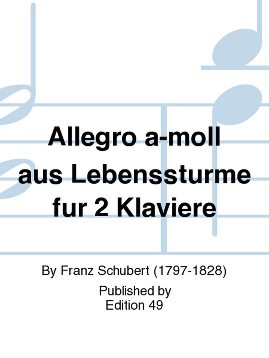Allegro a-moll aus Lebenssturme fur 2 Klaviere