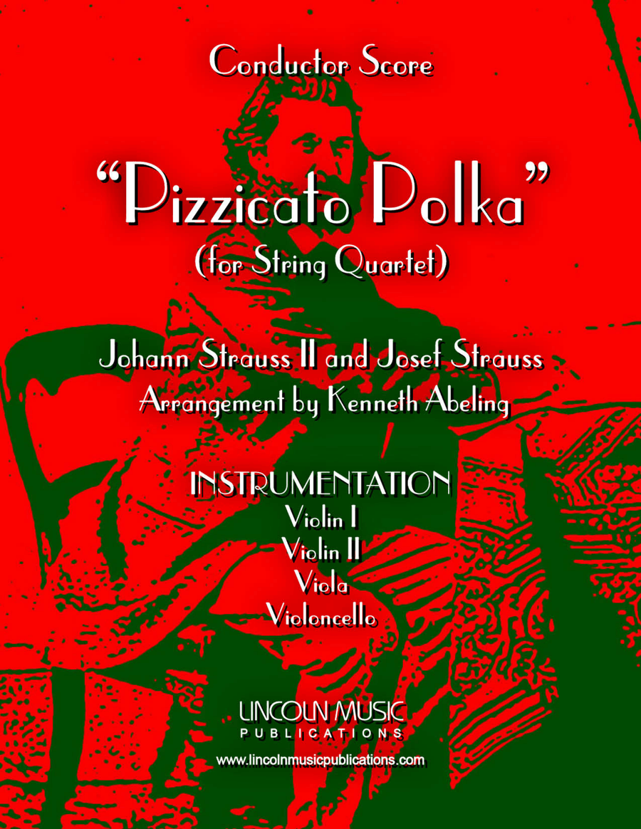 Strauss II – Pizzicato Polka (for String Quartet) String Quartet scores gallery preview page 1