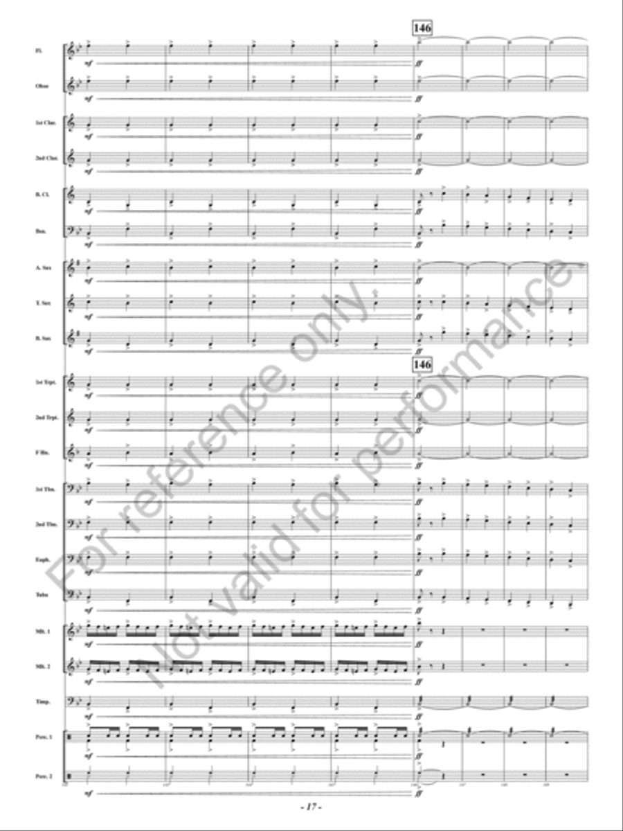 Infernal Galop Concert Band scores gallery preview page 18