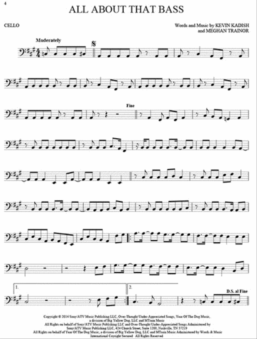 101 Hit Songs Cello scores gallery preview page 2
