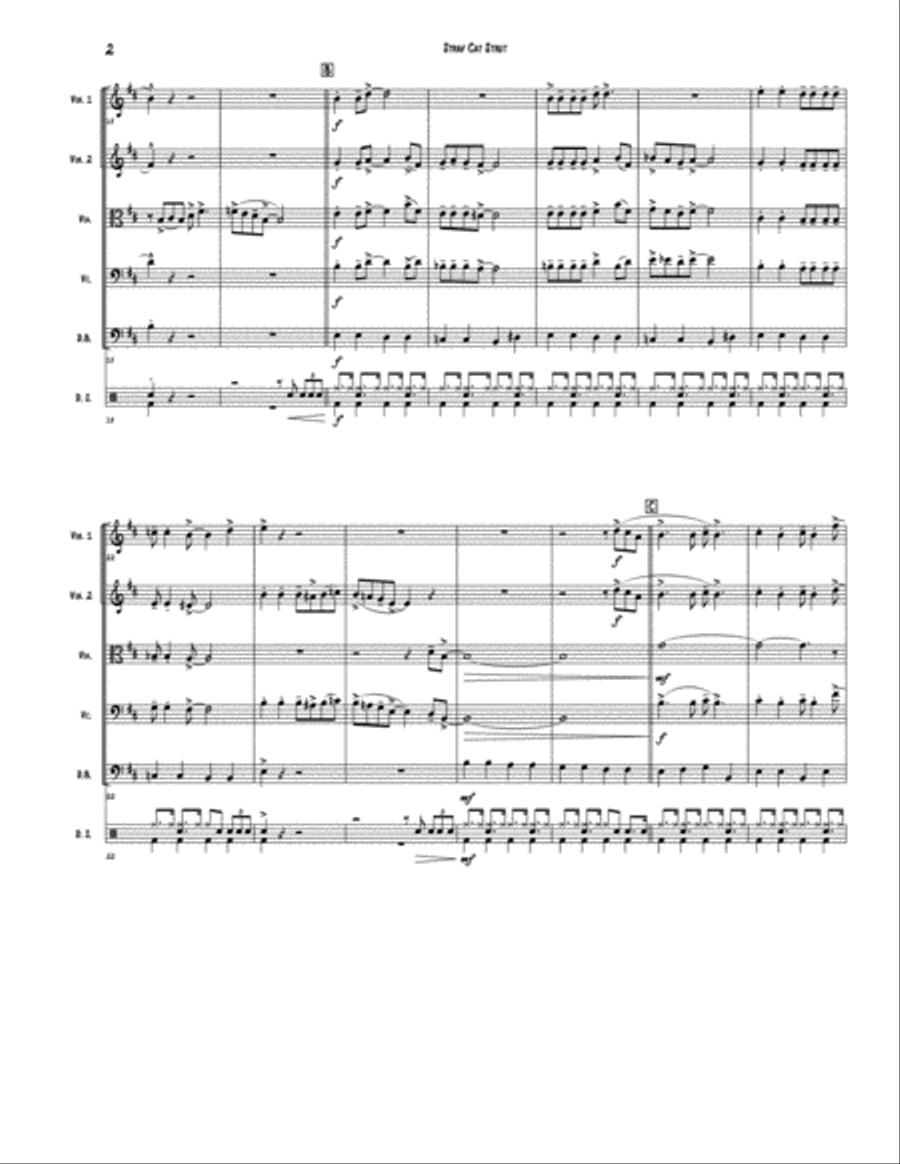 Stray Cat Strut Stray Cat Strut String Quintet scores gallery preview page 2