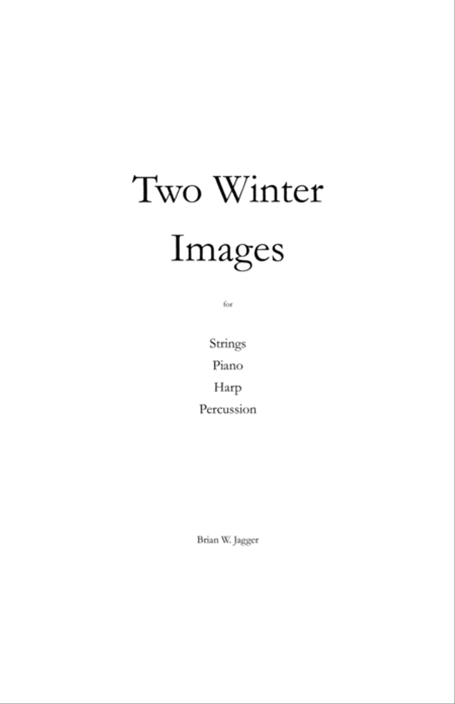 Two Winter Images String Orchestra scores gallery preview page 1
