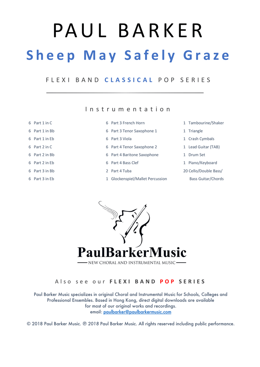 Sheep May Safely Graze (Flexible Instrumentation) Concert Band scores gallery preview page 2