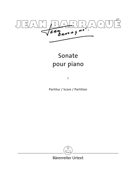 Sonate pour piano (1950-1952) (Volume I and II)
